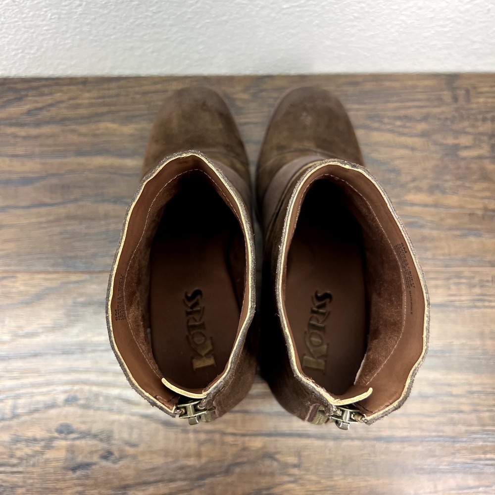 Korks Kork Ease Womens Boots Size 6 Denoon Brown Suede Buckle Back Zip Booties - Picture 6 of 12